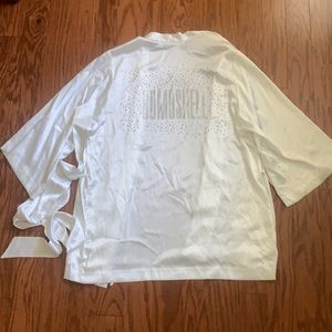 Victoria secret white bombshell satin robe